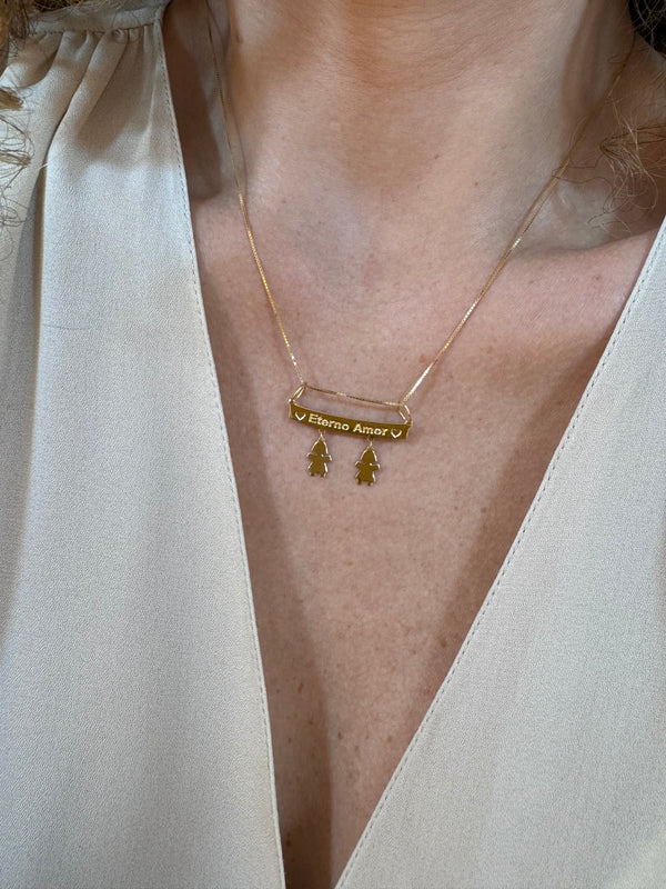 Pingente Filhos/as Amor Eterno P925 Personalizado