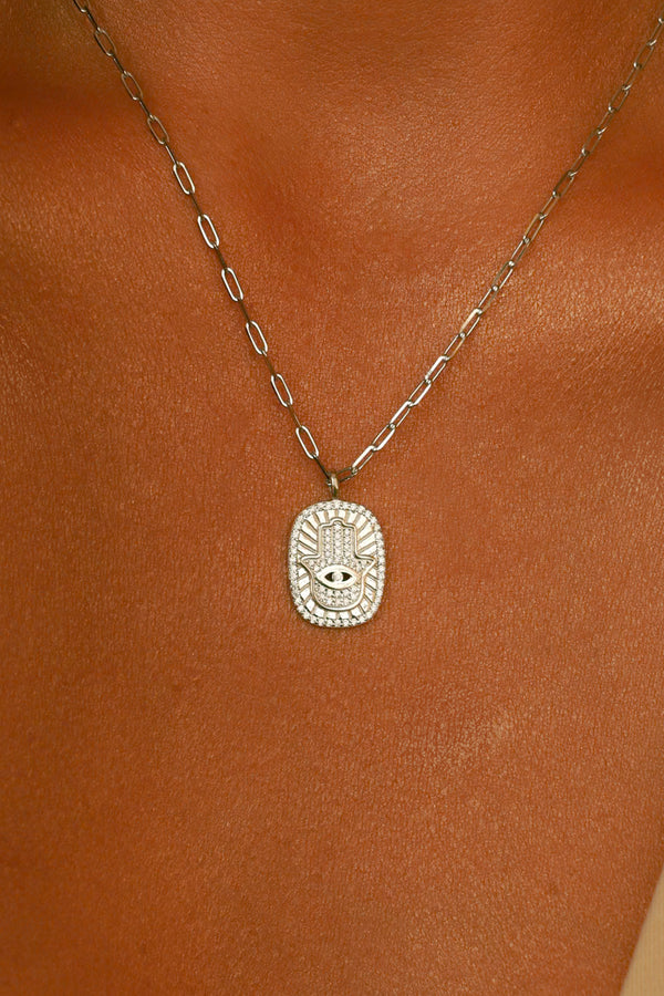 Colar Palma de Hamsa – Prata 925