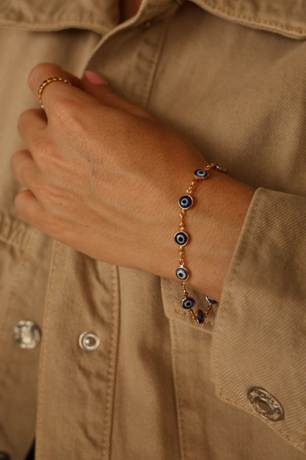 Pulseira Olho Grego Azul Escuro