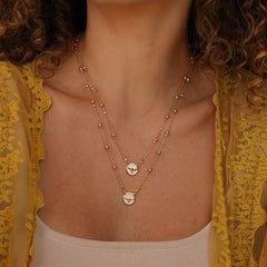 Colar Duplo Divino Espirito Dourado