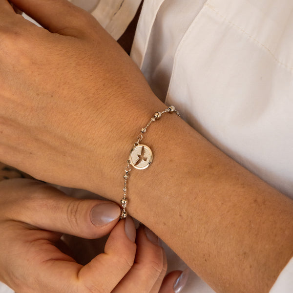 Pulseira Divino Espirito Santo Ródio