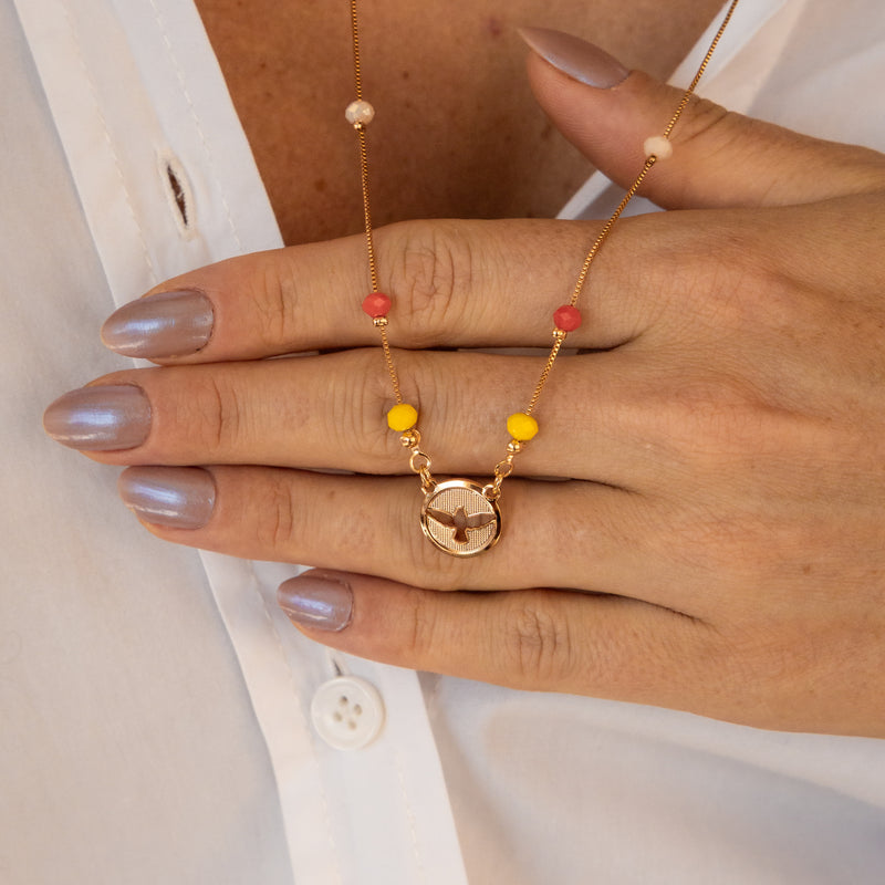 Escapulário Divino Espírito Santo Colorido