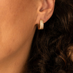 Brinco Argola Cravejado Microzircônias