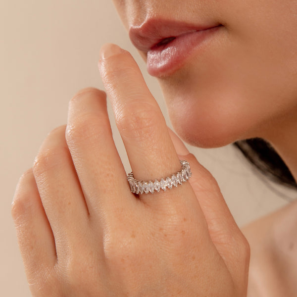 Anel Aliança Navete P925