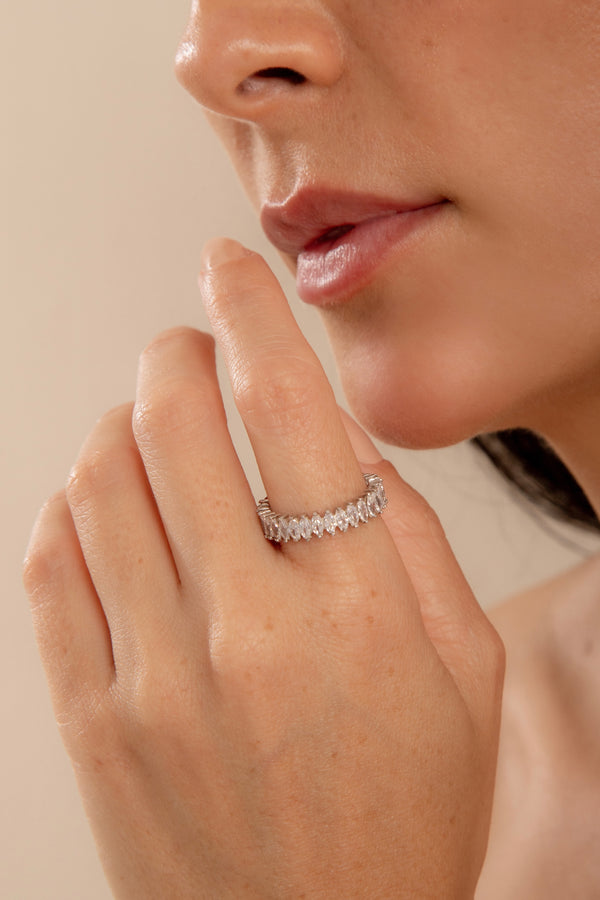 Anel Aliança Navete P925