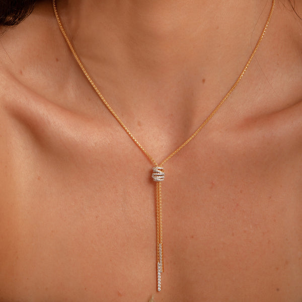 Colar Gravata Nó P925 B.O