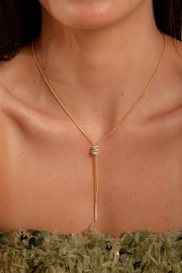 Colar Gravata Nó P925 B.O