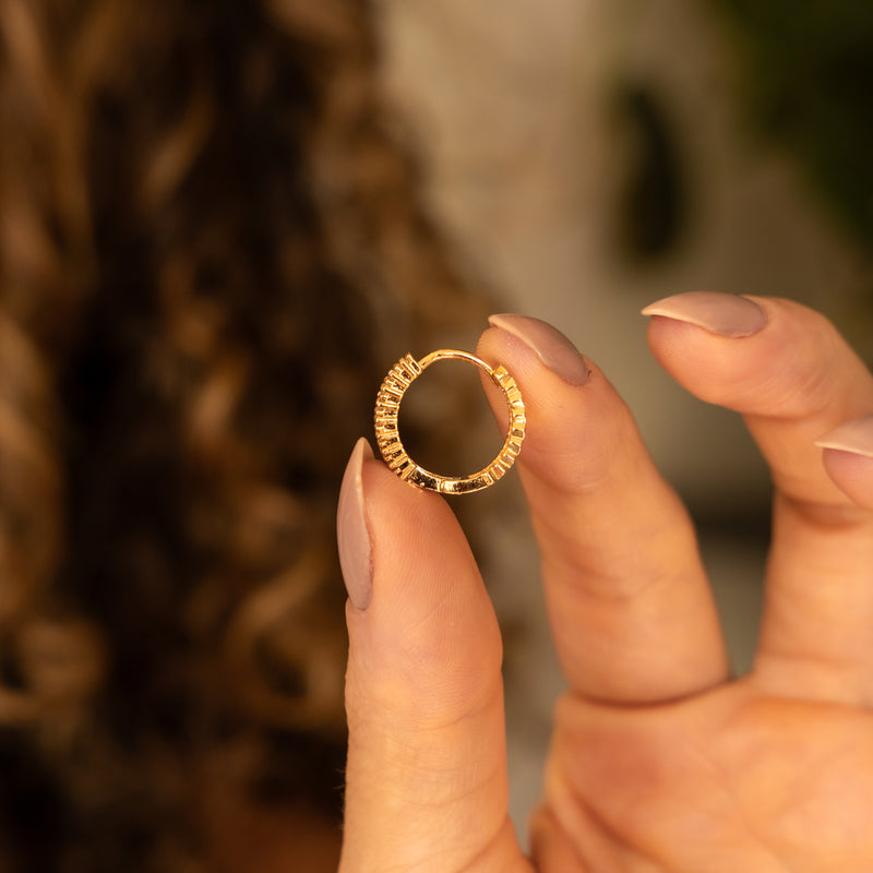 Brinco Argola Cravejado Microzircônias