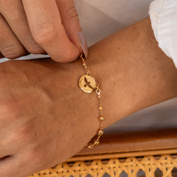 Pulseira Divino Espirito Dourado