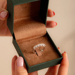 Anel Aparador Clássico Moissanite 1.8Ct/4.0mm Prata 925