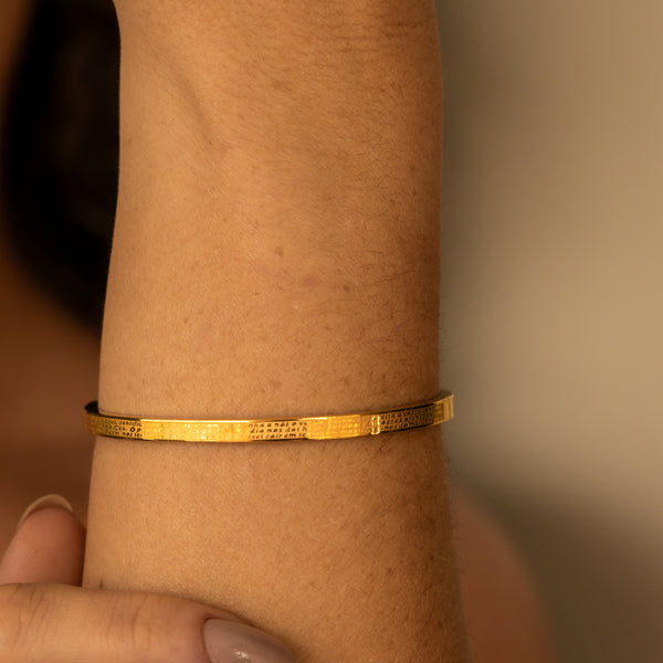 Bracelete Pai Nosso Dourado