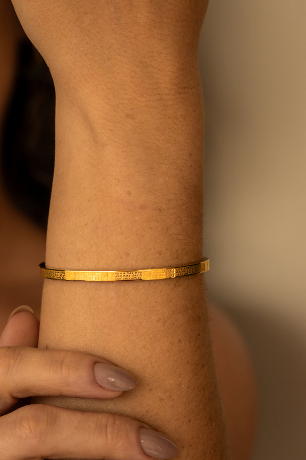 Bracelete Pai Nosso Dourado