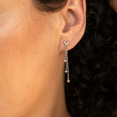 Brinco Borboleta com 3 pendentes P925