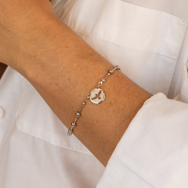 Pulseira Divino Espirito Santo Ródio