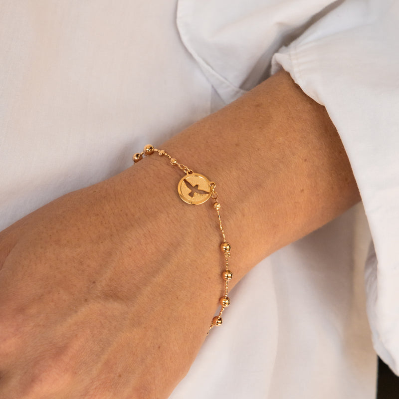 Pulseira Divino Espirito Dourado