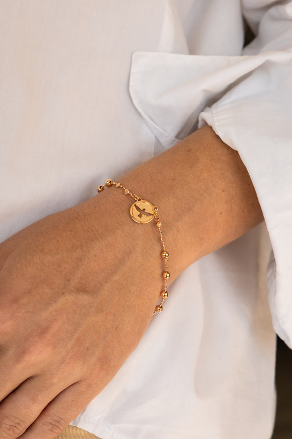 Pulseira Divino Espirito Dourado