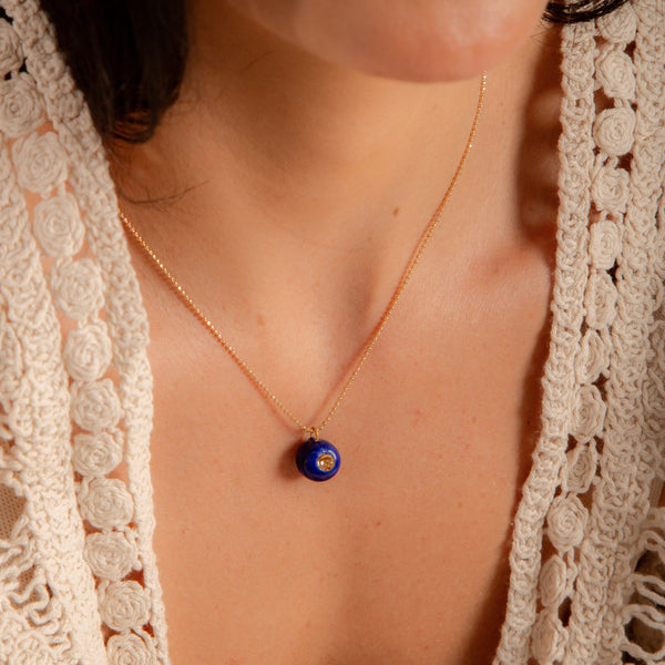 Colar Olho Grego Porcelana P925