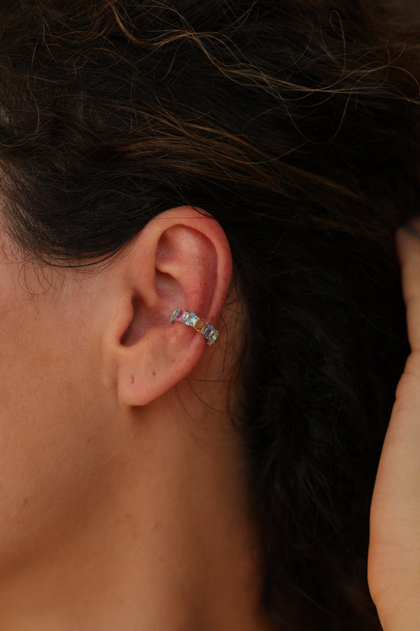 Piercing cravação Oval 4 Pontas Rainbow P925
