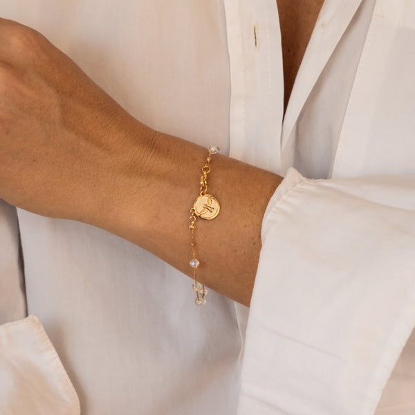 Pulseira Divino Espirito Santo Cristais