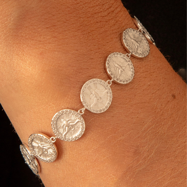 Pulseira Medalhas Divino Espirito Santo P925
