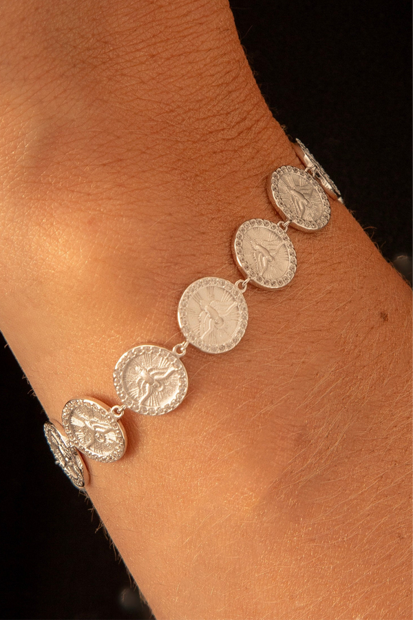 Pulseira Medalhas Divino Espirito Santo P925