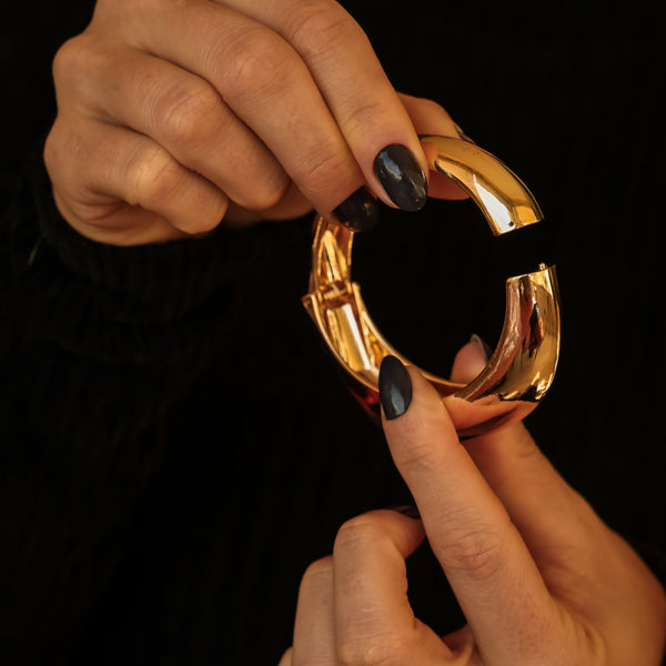 Bracelete Bali Minimalista Banhada em Ouro Amarelo 18k