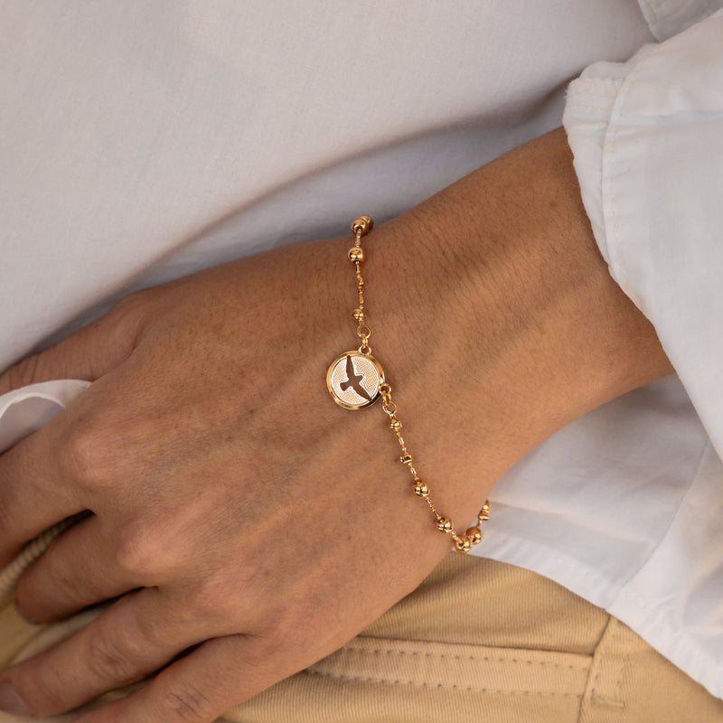 Pulseira Divino Espirito Dourado