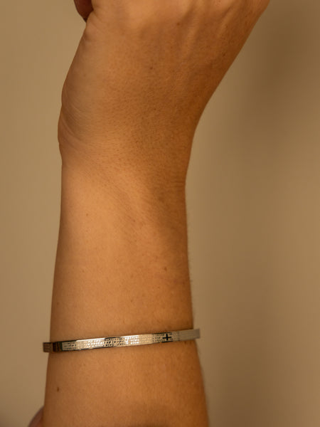 Bracelete Pai Nosso Ródio Branco