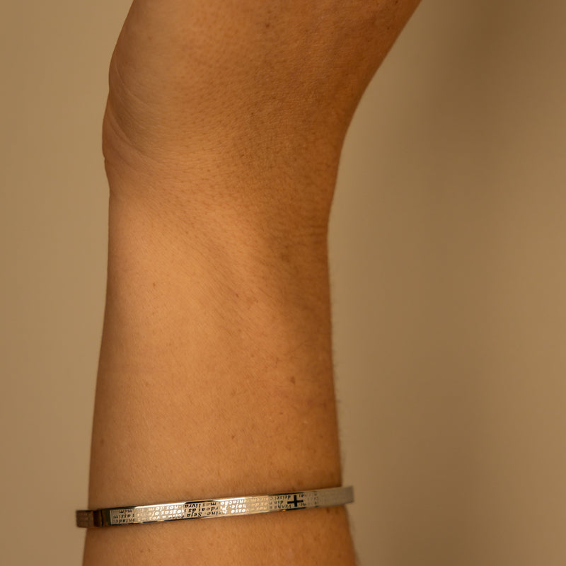 Bracelete Pai Nosso Prata