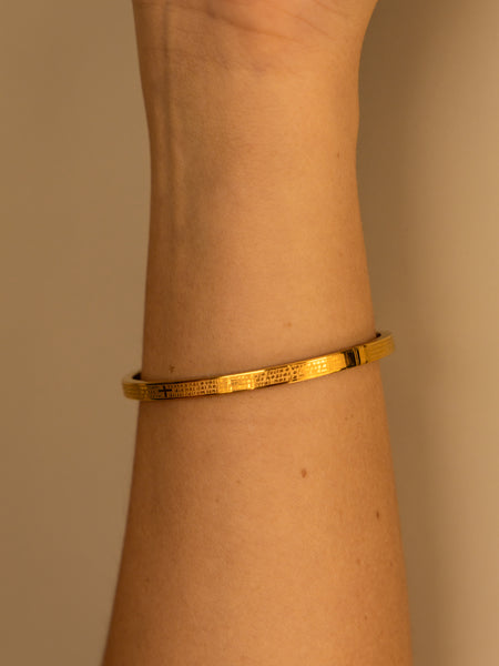 Bracelete Pai Nosso Ouro Amarelo 18k