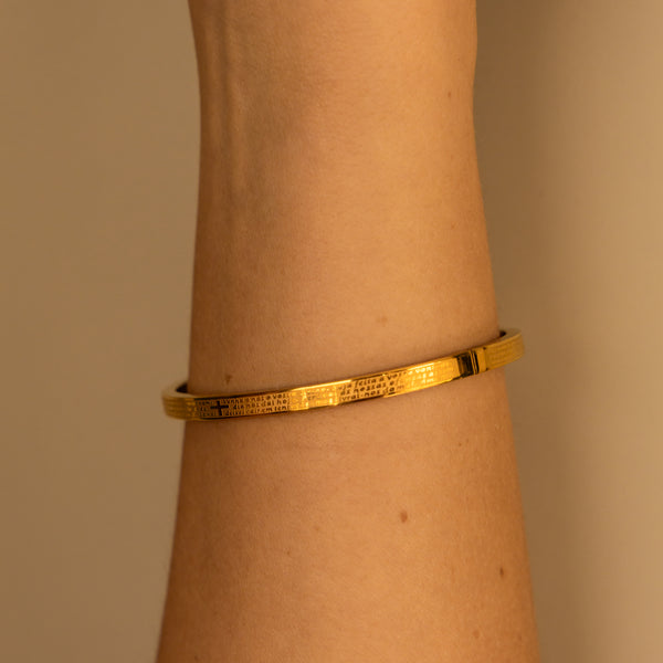 Bracelete Pai Nosso Dourado