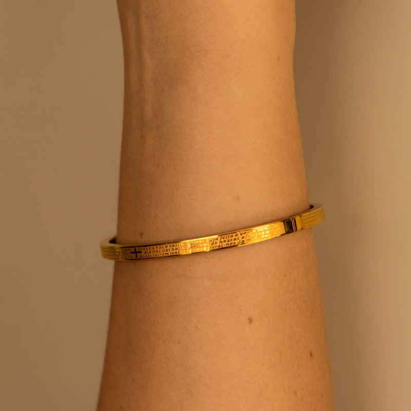 Bracelete Pai Nosso Dourado