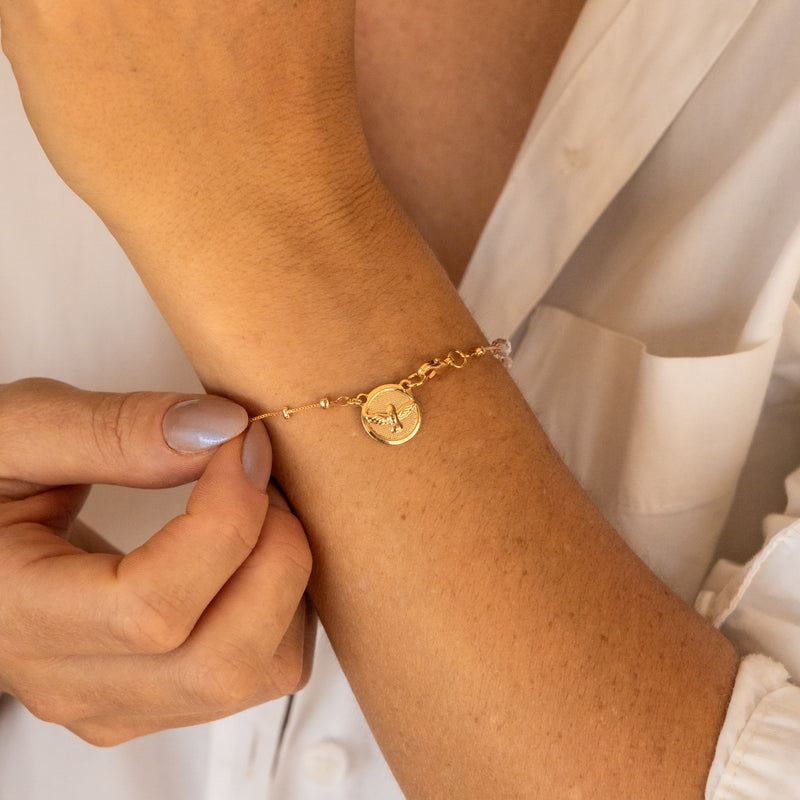 Pulseira Divino Espirito Santo Cristais