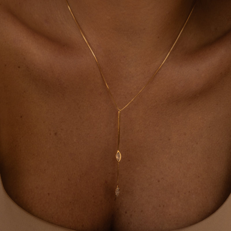 Colar Gravata Navete