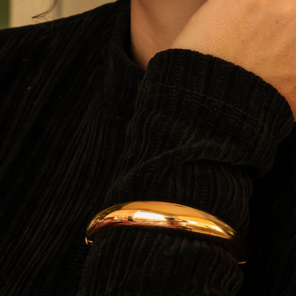 Bracelete Bali Minimalista Banhada em Ouro Amarelo 18k