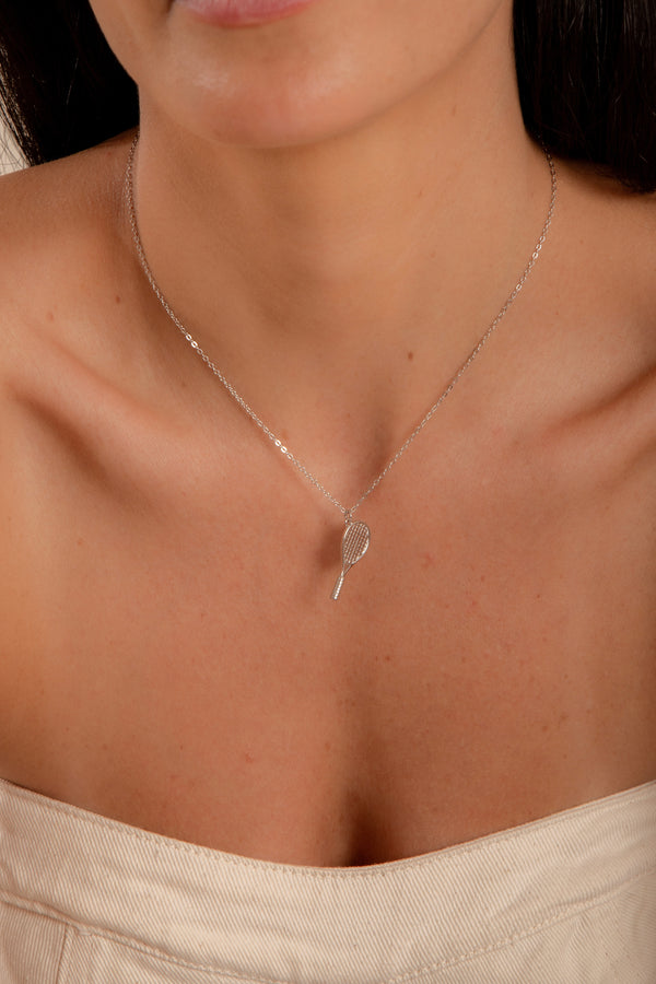 Colar Pingente Raquete de Tênis P925