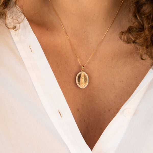 Colar Medalha Nossa Senhora de Fátima
