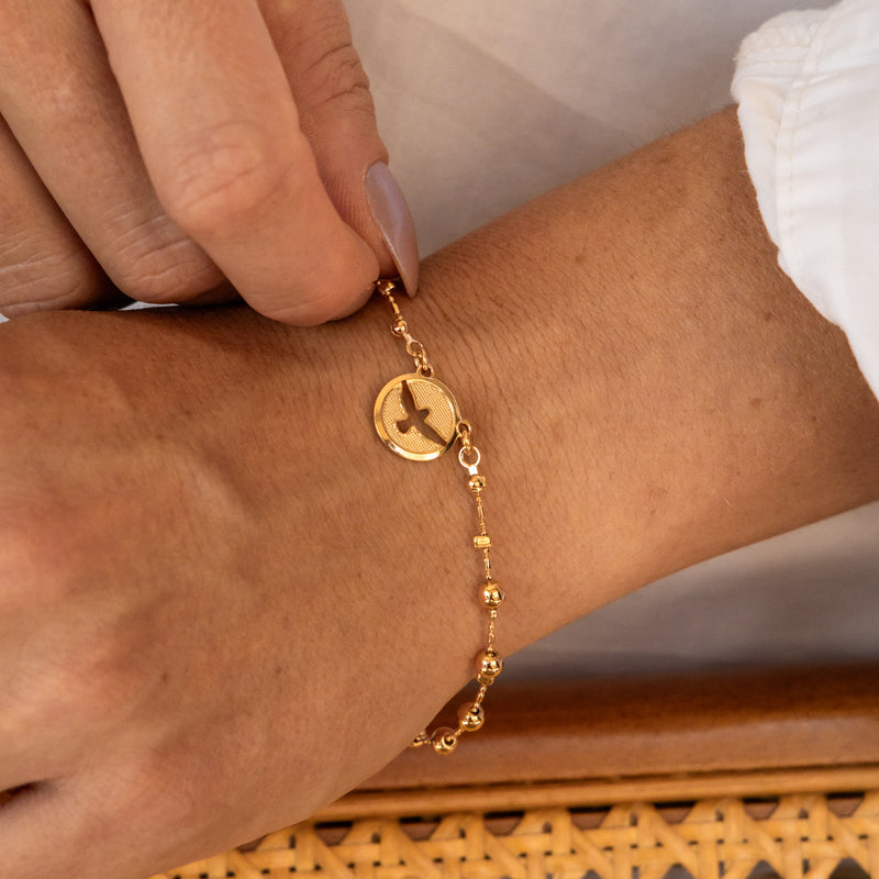 Pulseira Divino Espirito Dourado