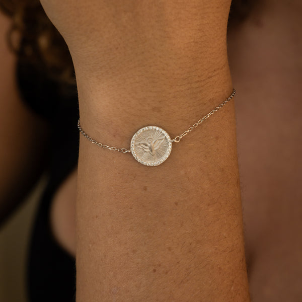 Pulseira Medalha Divino Espirito Santo P925
