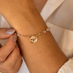 Pulseira Divino Espirito Santo Cristais