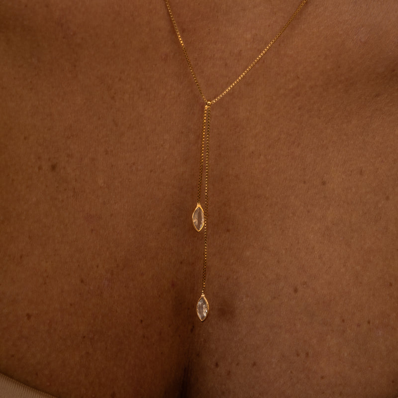 Colar Gravata Navete