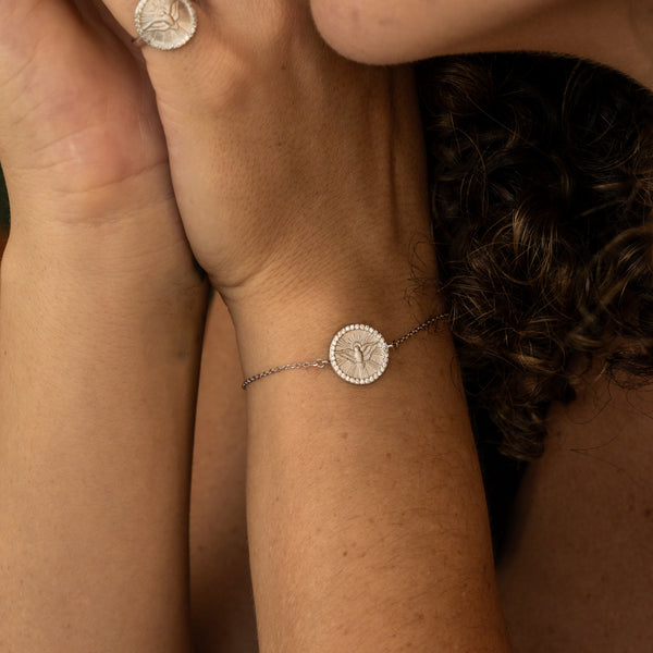 Pulseira Medalha Divino Espirito Santo P925