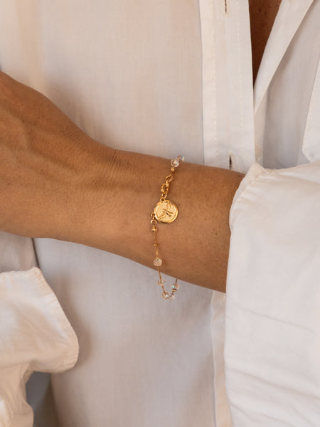Pulseira Divino Espirito Santo Cristais