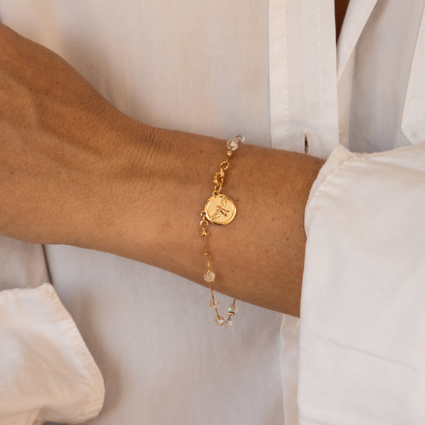 Pulseira Divino Espirito Santo Cristais