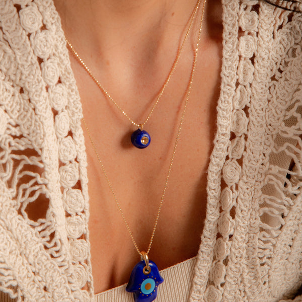 Colar Olho Grego Porcelana P925