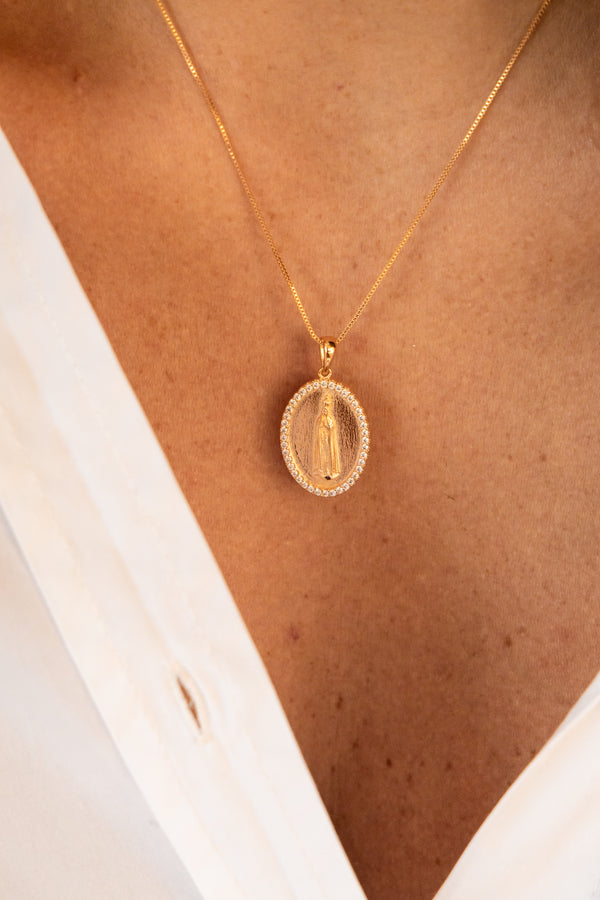 Colar Medalha Nossa Senhora de Fátima