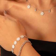 Pulseira Medalhas Divino Espirito Santo P925