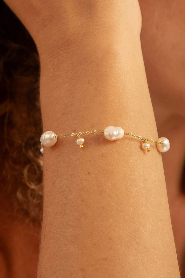 Pulseira Corrente Pérola de Água Doce Natural
