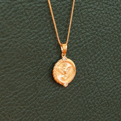 Colar Medalha Divino Espírito Santo Ouro Amarelo 18k