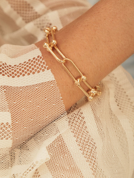 Pulseira Elo Ouro 18k Fecho Magnético 19 cm Semijoia